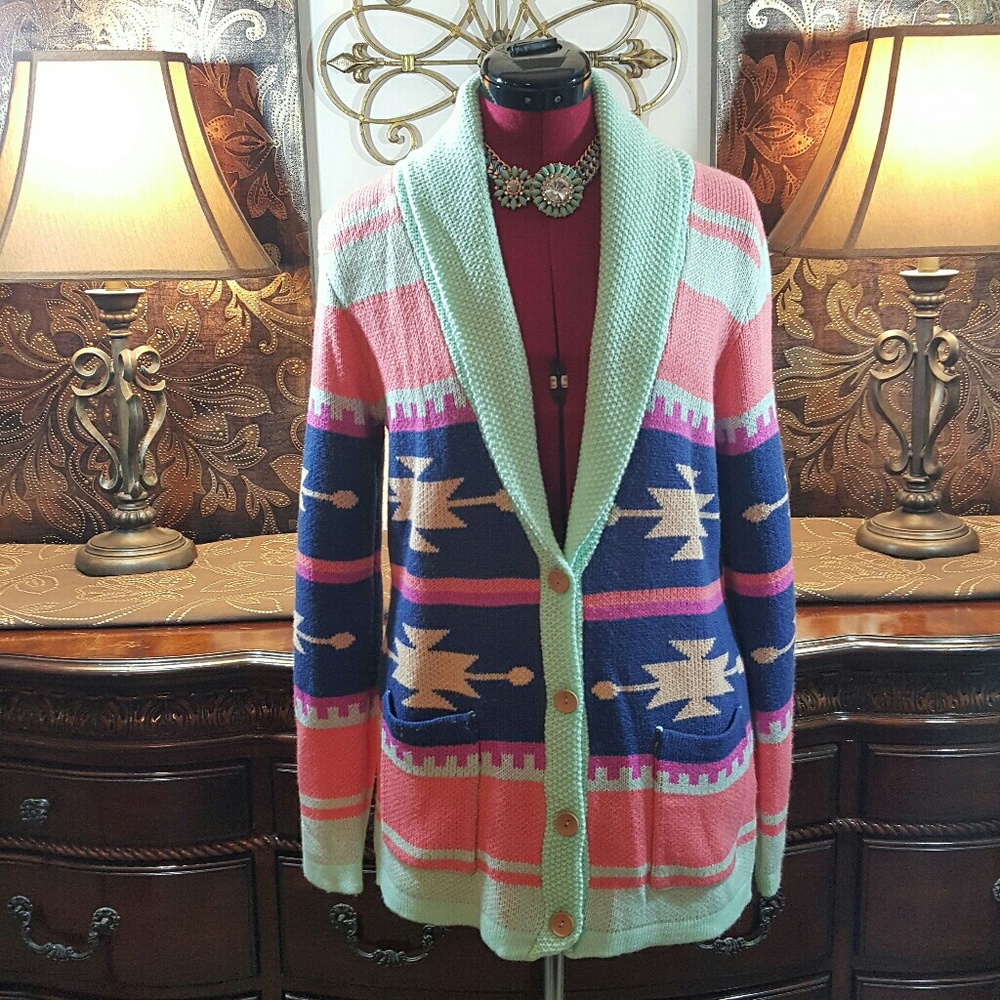 Ellison Aztec Knit Cardigan size S